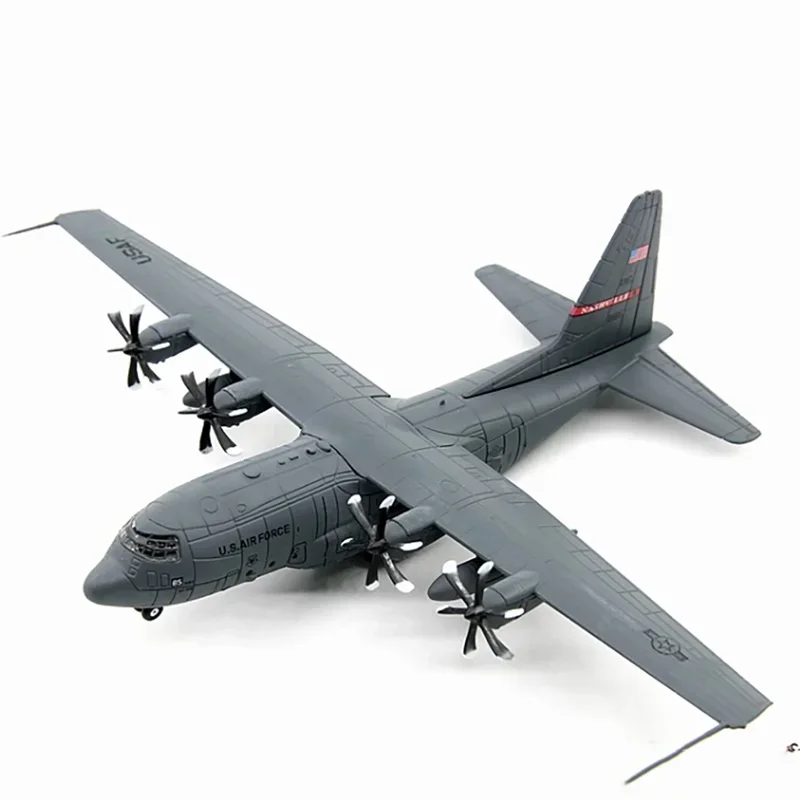 Diecast Scale 1/200 US Air Force C-130H Hercules Transport C130 Finished Alloy Aircraft Model Display Collectible Toys Gifts