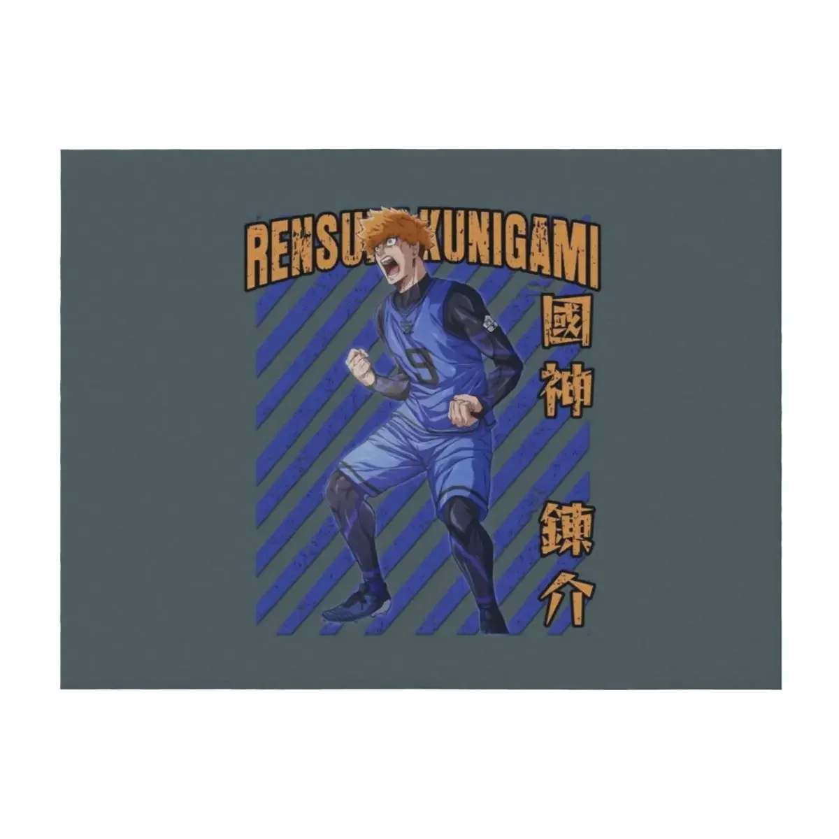 

Rensuke Kunigami Blue Lock Anime Throw Blanket Furrys christmas decoration anime Flannels Blankets