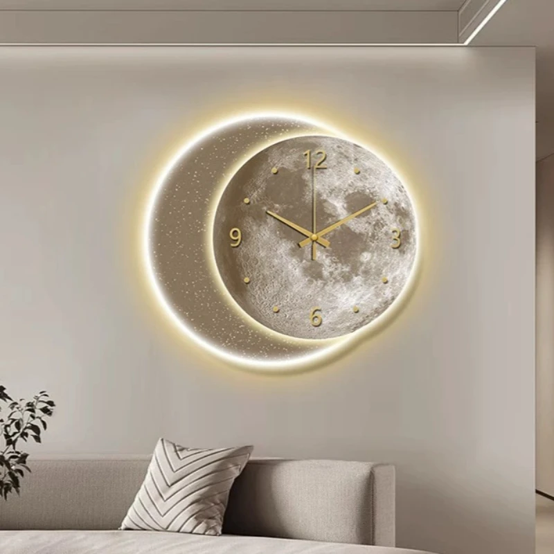 Gold Digital Wall Clocks Creative Cheap Moving Decor Wall Clocks Art Bedside Reloj Digital Pared Living Room Accessories