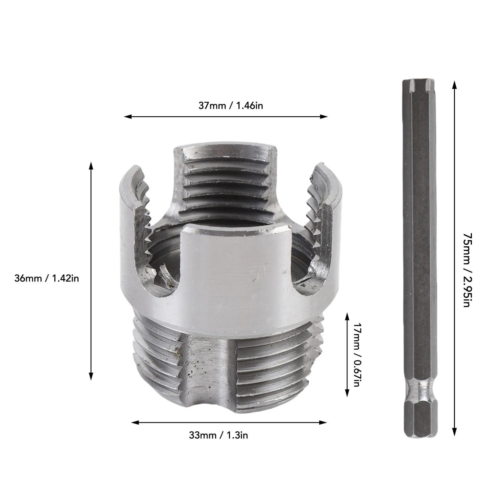 Infila tubi con codolo esagonale 2 set di strumenti per infilare tubi G1 con codolo esagonale da 1/4 di pollice Infila tubi PPR in PVC interno ed esterno