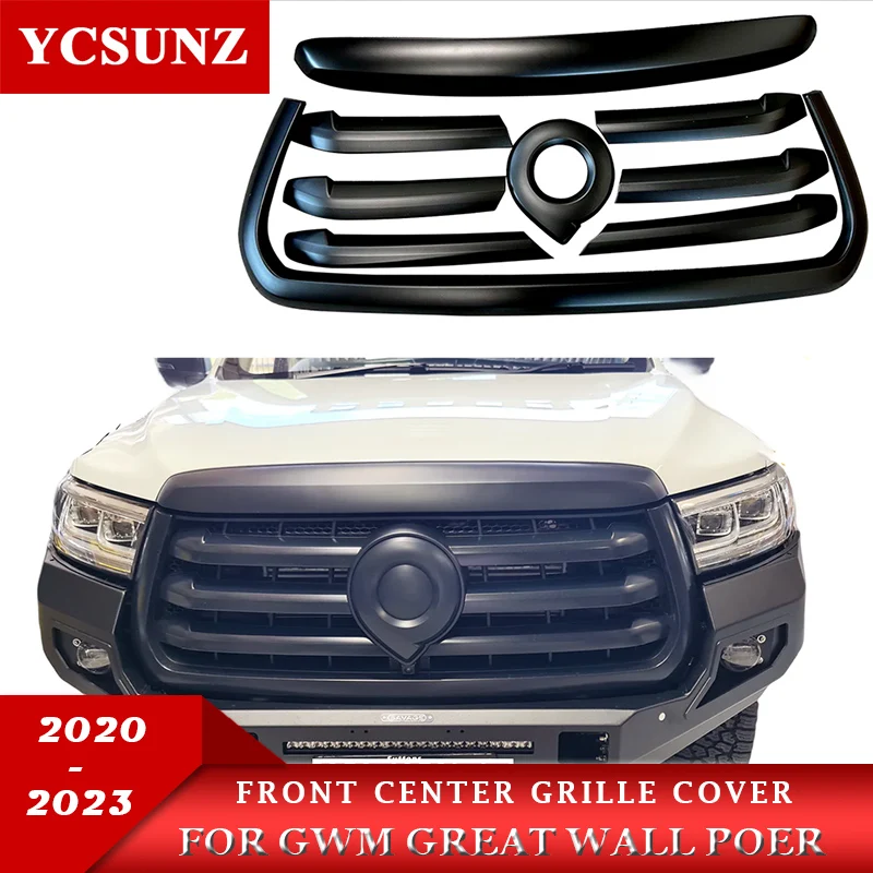 

Front Center Grille Cover For GWM Great Wall Poer Power Cannon Ute 2020 2021 2022 2023 Passenger Pickup Truck Car Accessories