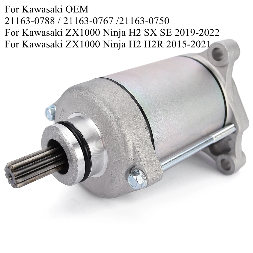 

Starter Motor For Kawasaki ZX1000 Ninja H2 H2R ZX 1000 2015-2021 ZR1000 Z H2 2020 2021 ZR 1000 21163-0750 21163-0788 21163-0767