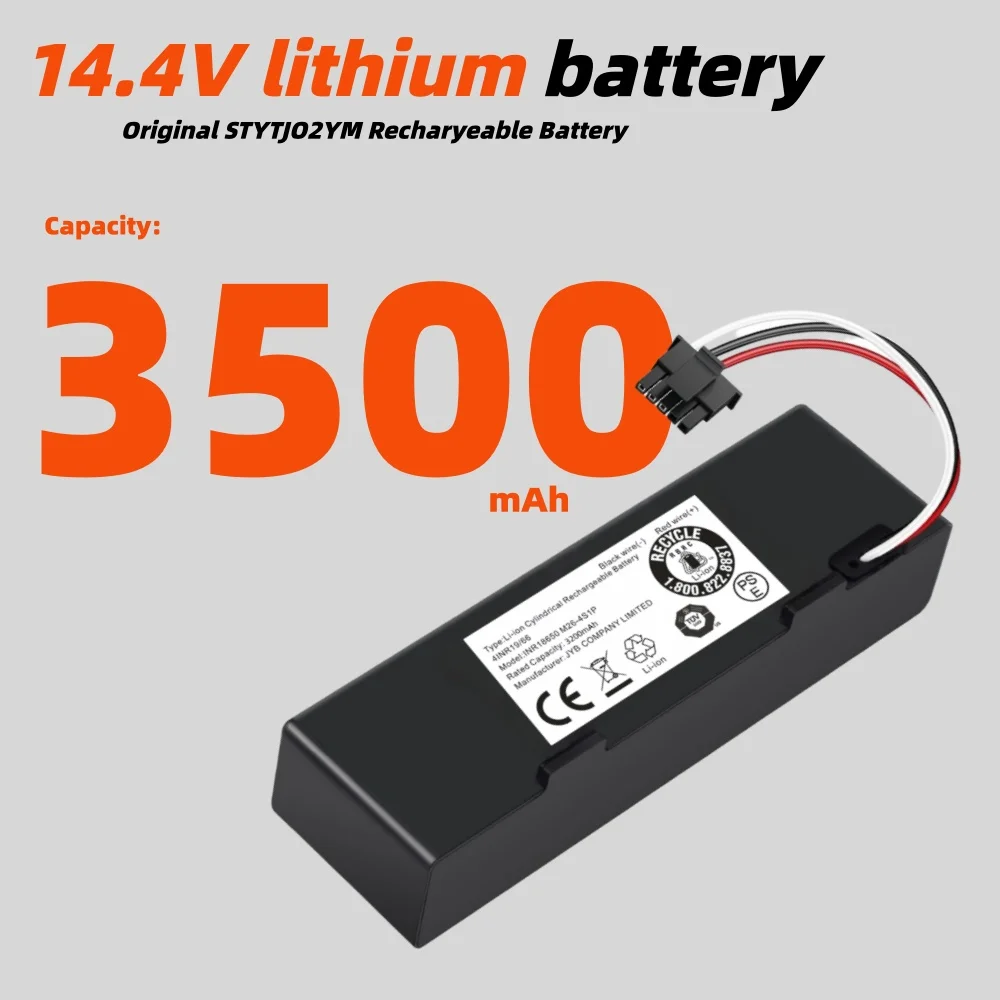 

14.4V 3500mAh Battery Replacement for Robot Vacuum, for Xiaomi Mop P/Xiaomi Mop Pro/Xiaomi Mop 2S, Xiaomi STYTJ02YM