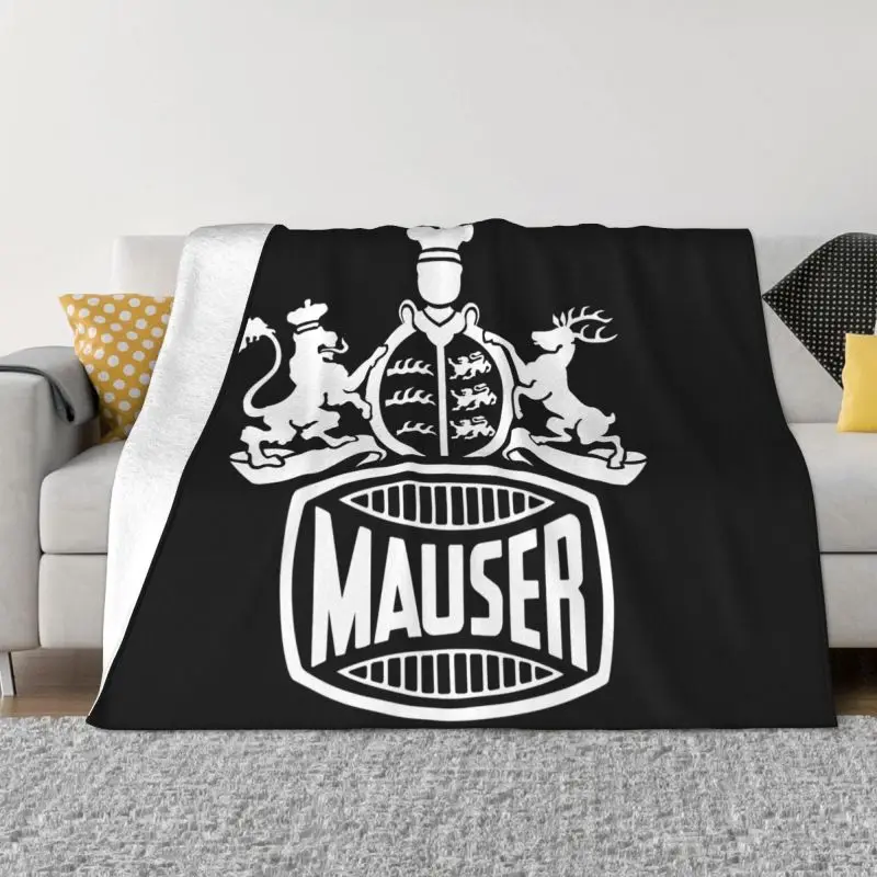 Mauser Logo By Epson Blanket Luxury Fashion Nap Blanket Bedding Supply Sofa Decorative