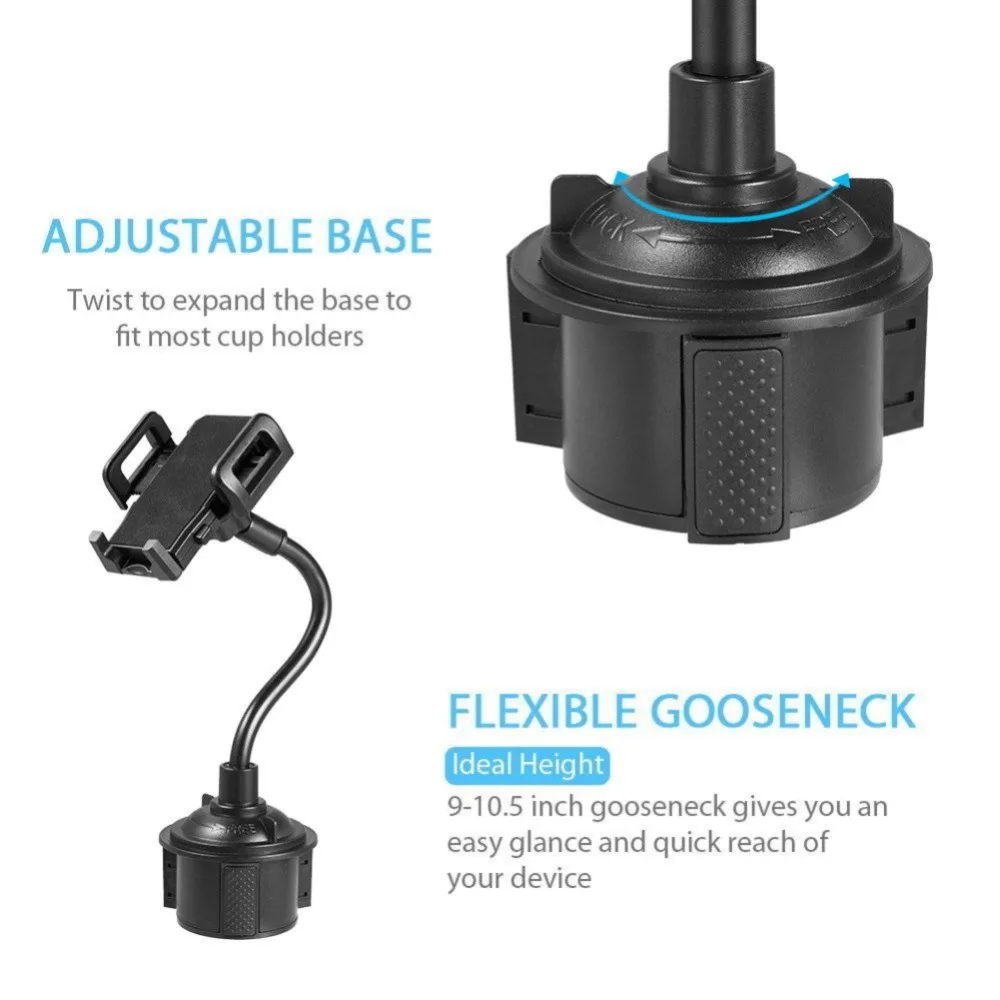 Car Cup Phone Holder Mobile Phone Stand in Car Phone Holder Stand for iPhone 13 12 Pro Max Xiaomi Huawei Phone Rotatable Stand
