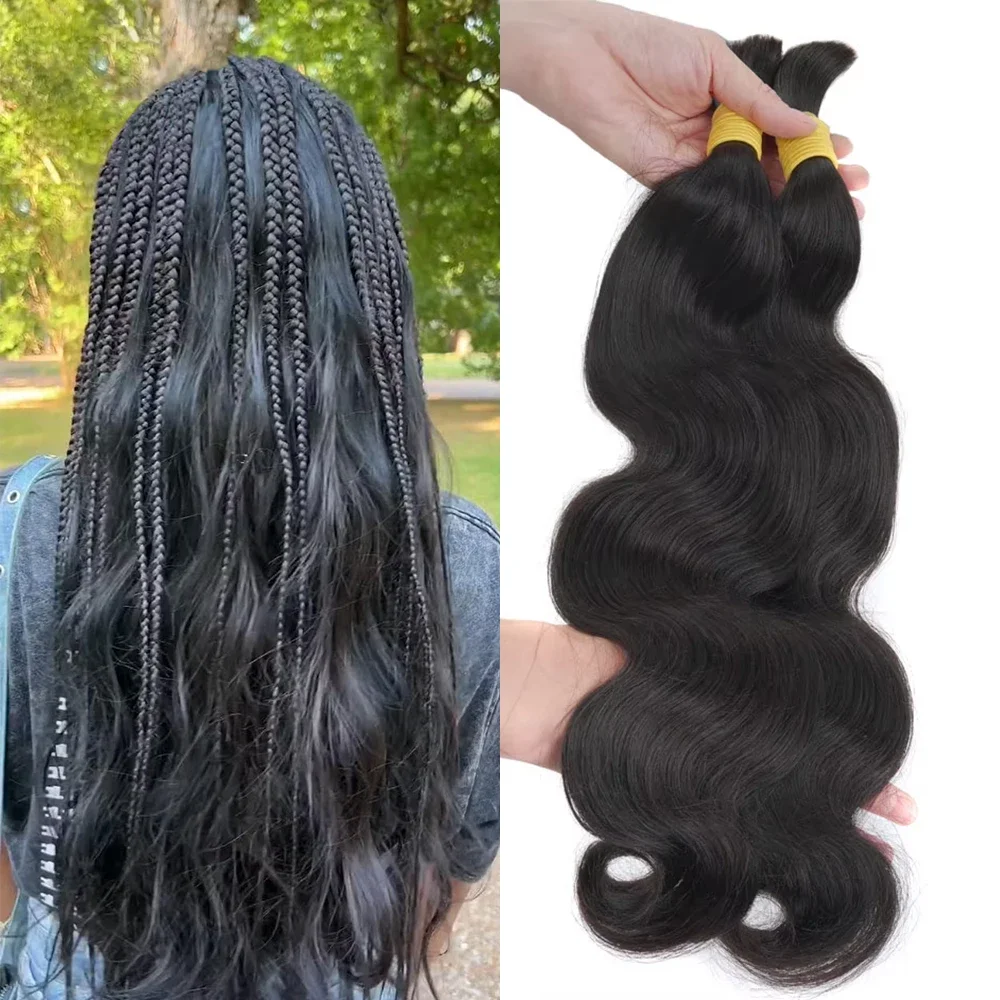 Body Wave Bulk Human Hair For Braiding 100g No Weft Human Hair Bundles Micro Human Braiding Hair Human Braiding Hair HairUGo