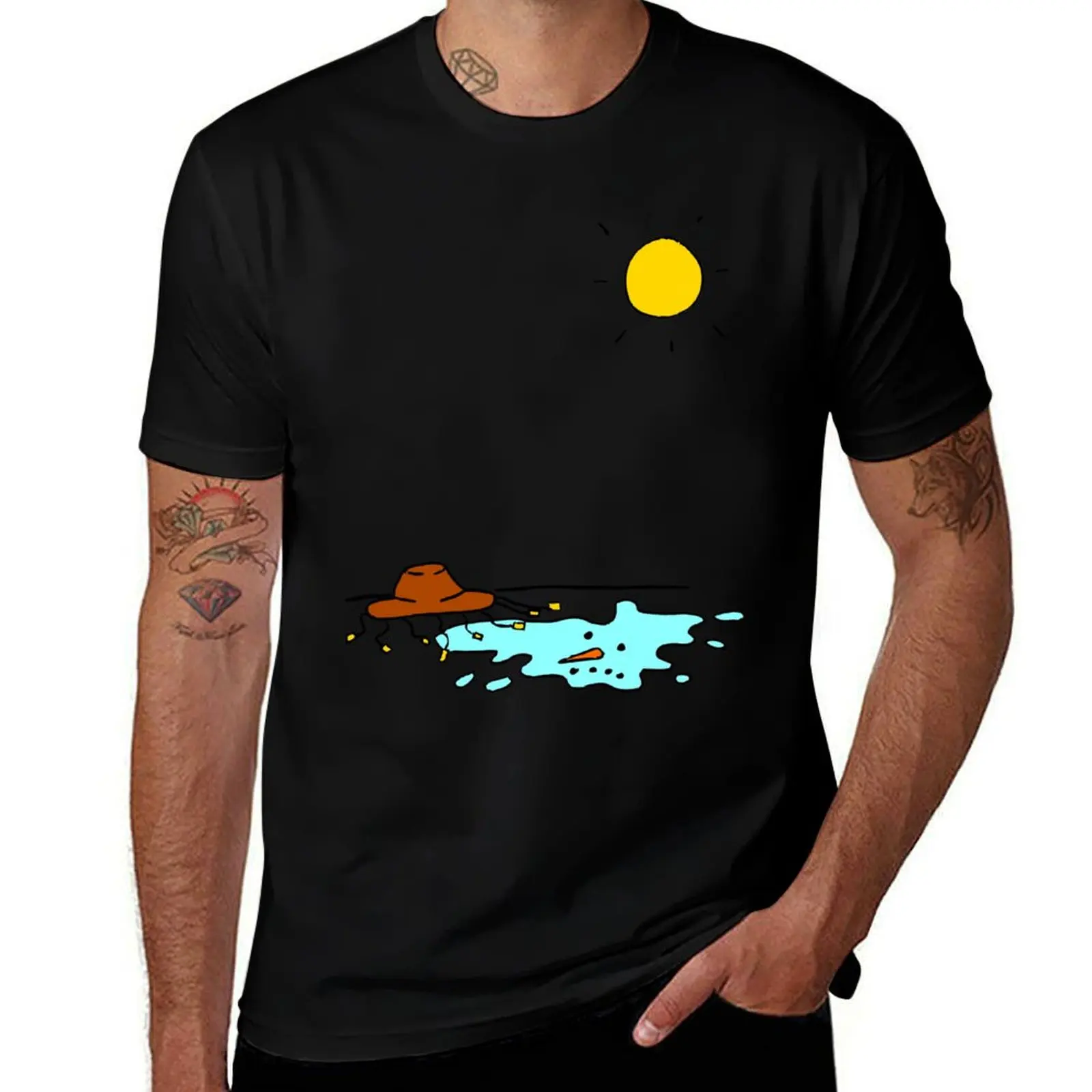 Australian Snowman (Melted) T-Shirt Trendy Casual Short Sleeve Shirt T-Shirt
