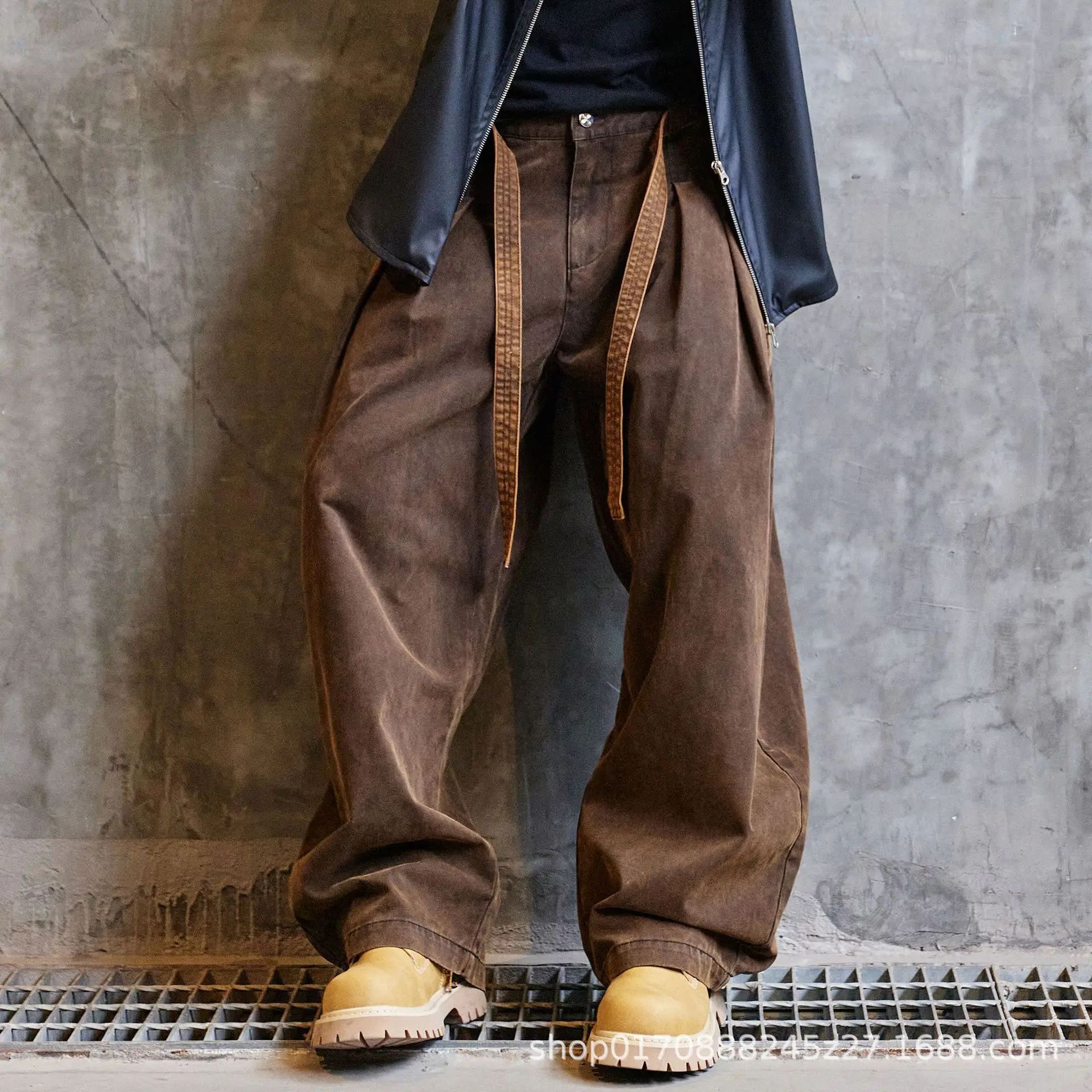 Men's Fashion Oversized Hip Hop Jeans Pants Loose Fit Vibe Style Y2K Denim Trousers Baggy Vintage Jeans For Male