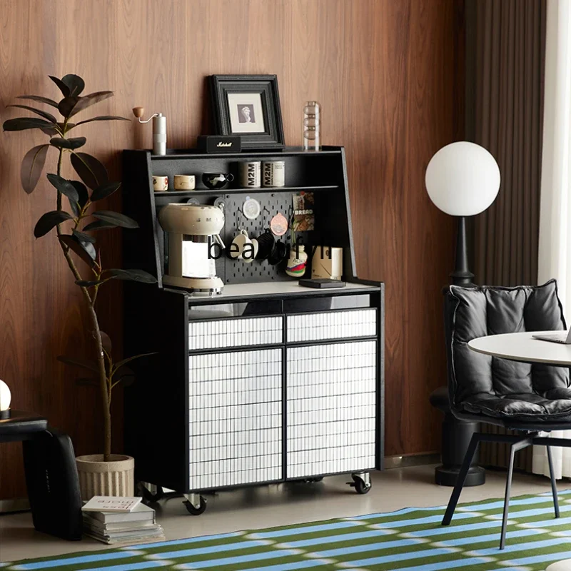 

Coffee, modern meal, integrated against the wall, light luxury tea cabinet