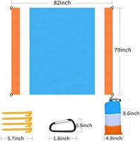 200x210cmWaterproof Pocket Beach Blanket Folding Camping Mat Mattress Portable Lightweight Mat Outdoor Picnic Mat