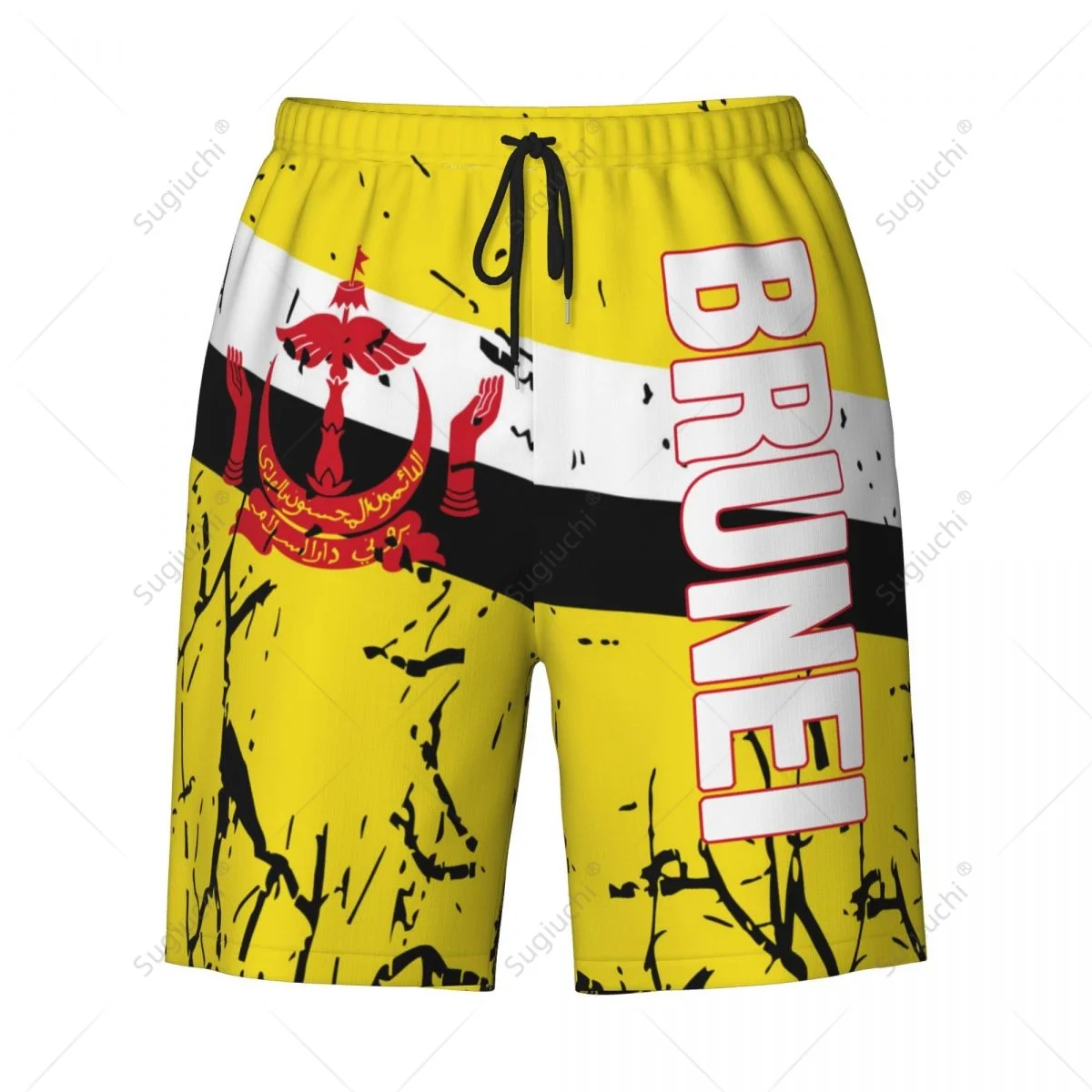 Beriei bandeira praia shorts para homens, roupas de praia, surf, futebol, ciclismo, corrida, poliéster