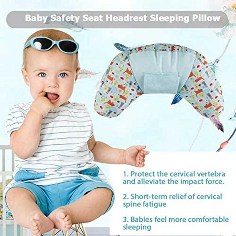 Children Car Pillow Neck Support Headrest Cushion Pad Baby Car Safety Seat Belts Sleeping Pillow Kids Shoulder Safety Headband