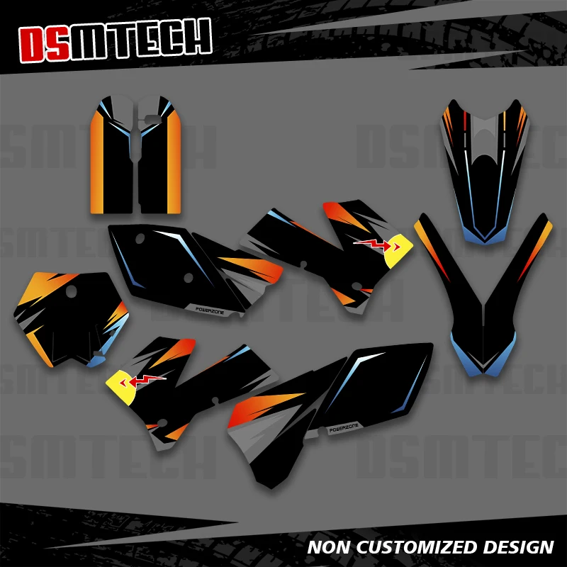 

DSMTECH Motorcycle Fairing Sticker graphics Background Decal FOR KTM 125 200 350 400 450 525 540 250 300 XC XCW SX SXF EXC 05-07