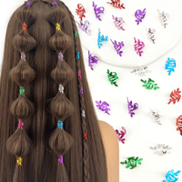 40Pcs Vine Leaf Shaped Alloy Hair Braids Rings  For Dreadlock Women Girls Hair Accessories Loc Hair Jewelry for Braids
