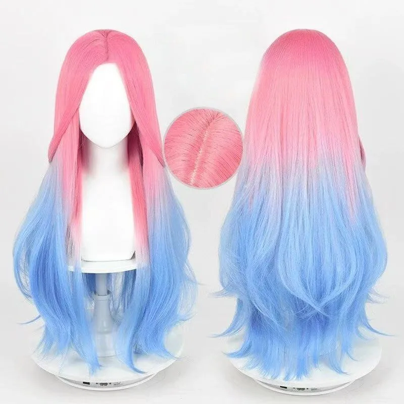 

1 piece irregular-shaped stage cosplay wig, dyeable, cute pink gradient