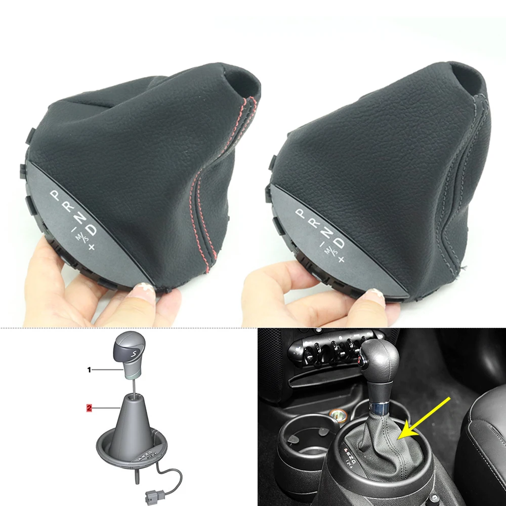

Auto Transmission Gear Shift Knob Lever Boot Dust Cover For BMW MINI Cooper Countryman R60 2009-2016 PACEMAN R61 2011-2015