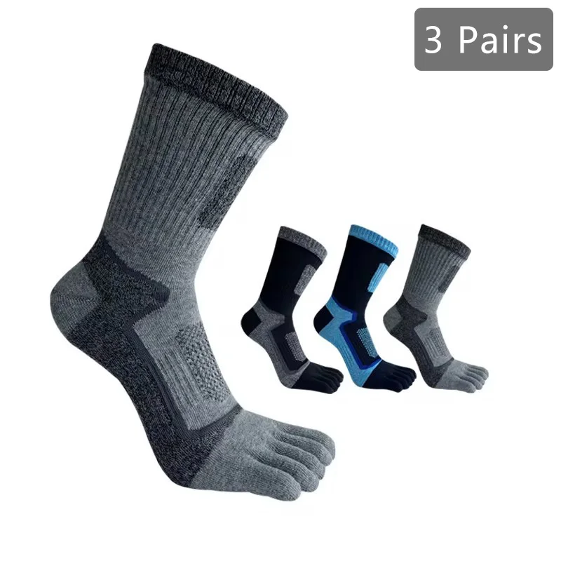 1/3 Pairs Sport Toe Socks Cotton Compression Mesh Sweat-Absorbing Fitness Bicycle Outdoor Basketball Hiking Five Finger Socks