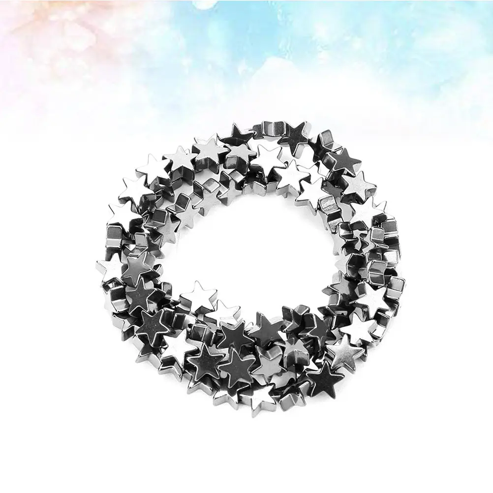 

1Set Silver 6Mm Electroplated Five-Pointed Star Loose Beads Creative DIY Jewelry Making Accessories Hematite Bead
