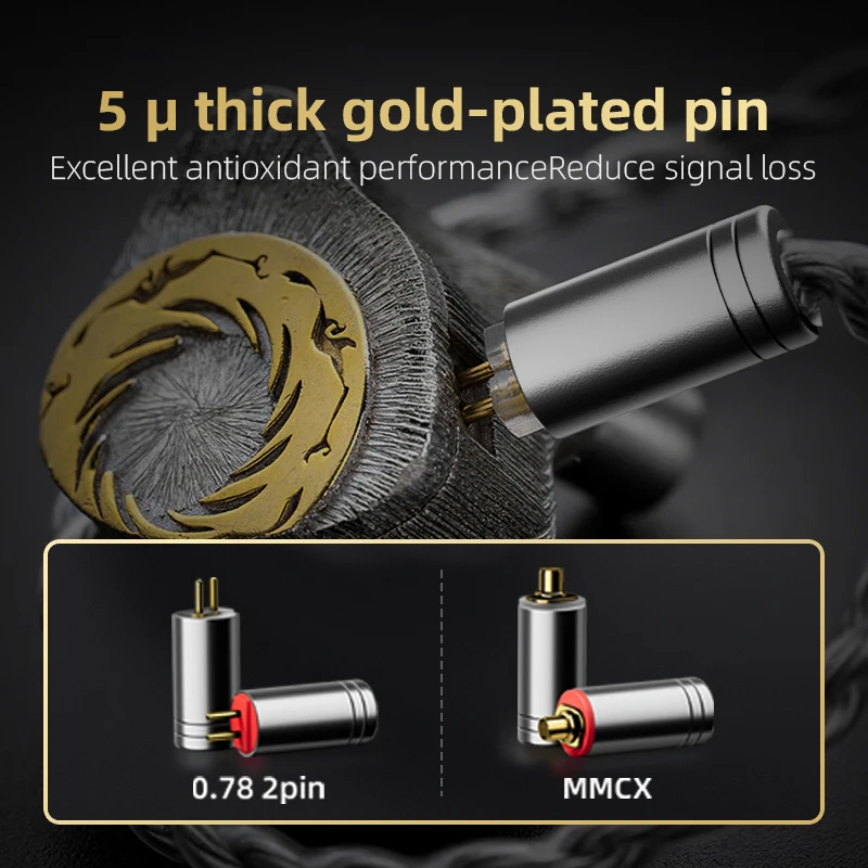 TODN  HiFi Audio earphone cable 8 Core Silver Plated OCC iem Cable MMCX 2Pin 4.4mm 3.5mm aux jack for Carat Tangzu Fudu HOLA