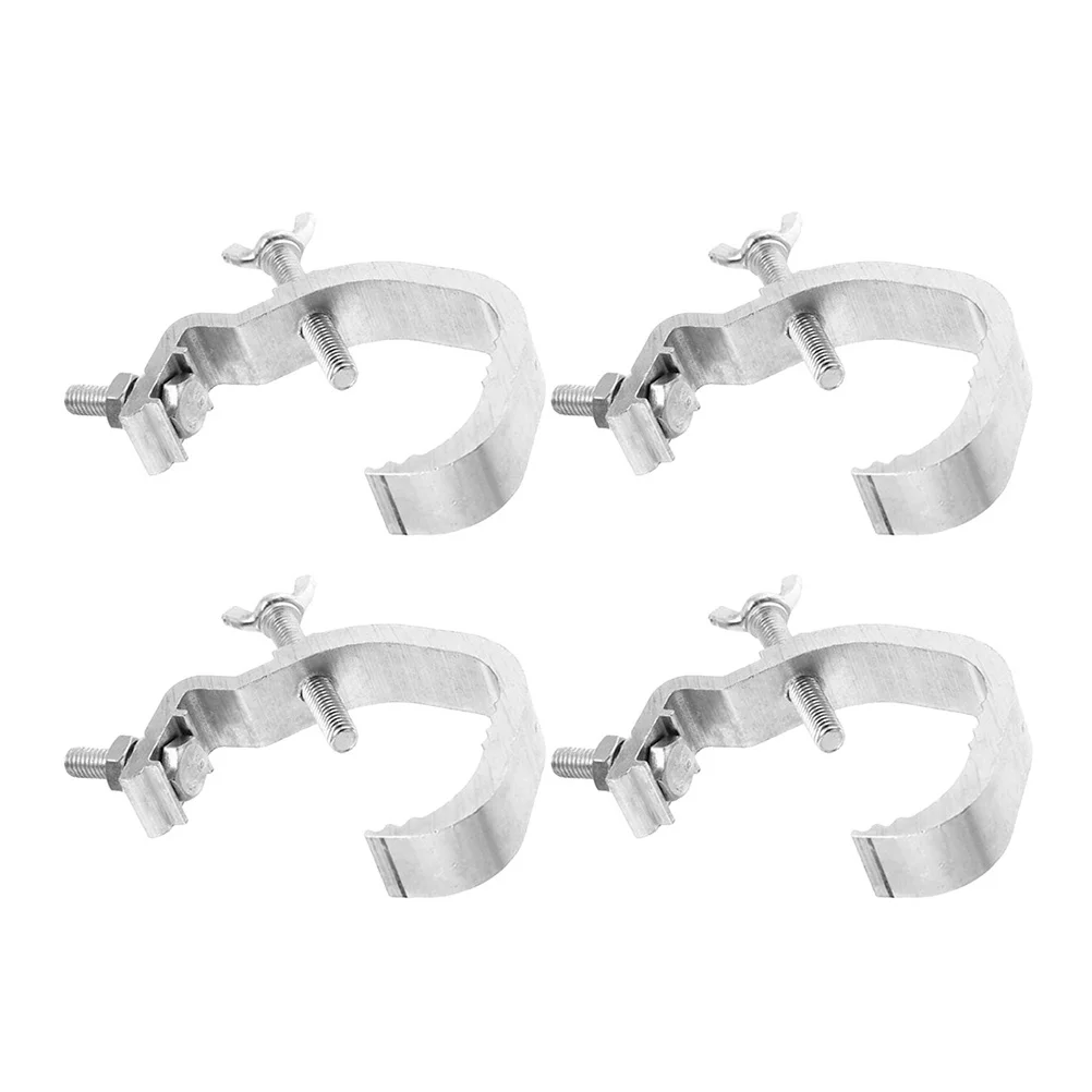 

4pcs Lamp Hooks Heavy Duty Clamp Light Truss Clamps Silver 25mm Wide LED Moving Head Lamp Stage Lighting Truss Metal