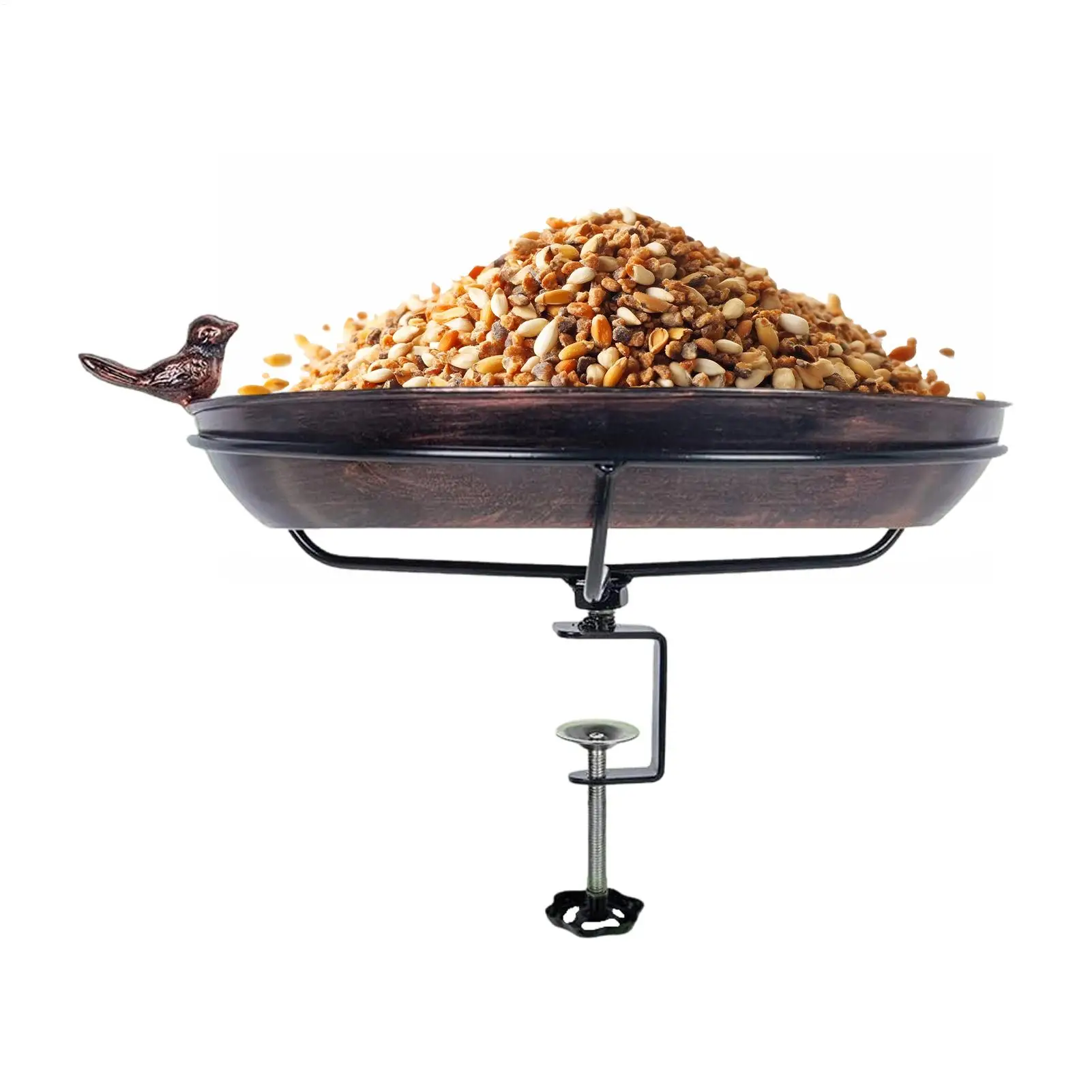 

Ретро-купальня для птиц с регулируемым креплением, декор для сада, уличная купальня для птиц для балкона, сада, двора, патио, перил, забора, веранды