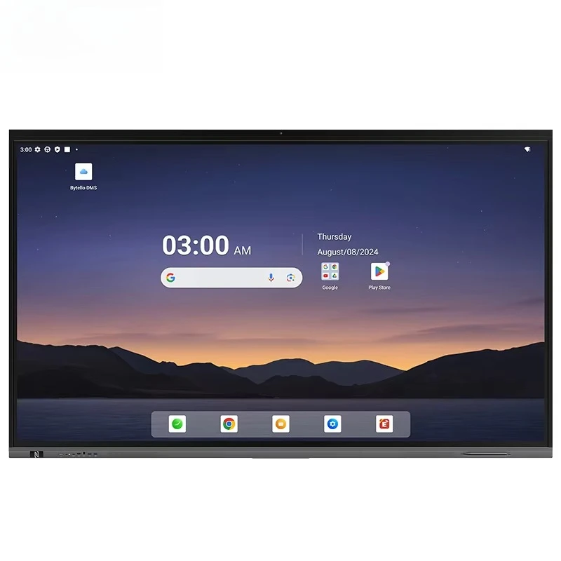 

4K UHD-дисплей с датчиком давления, 75-дюймовая цифровая интерактивная плоская панель, ИК-сенсорный экран, умная доска для встреч