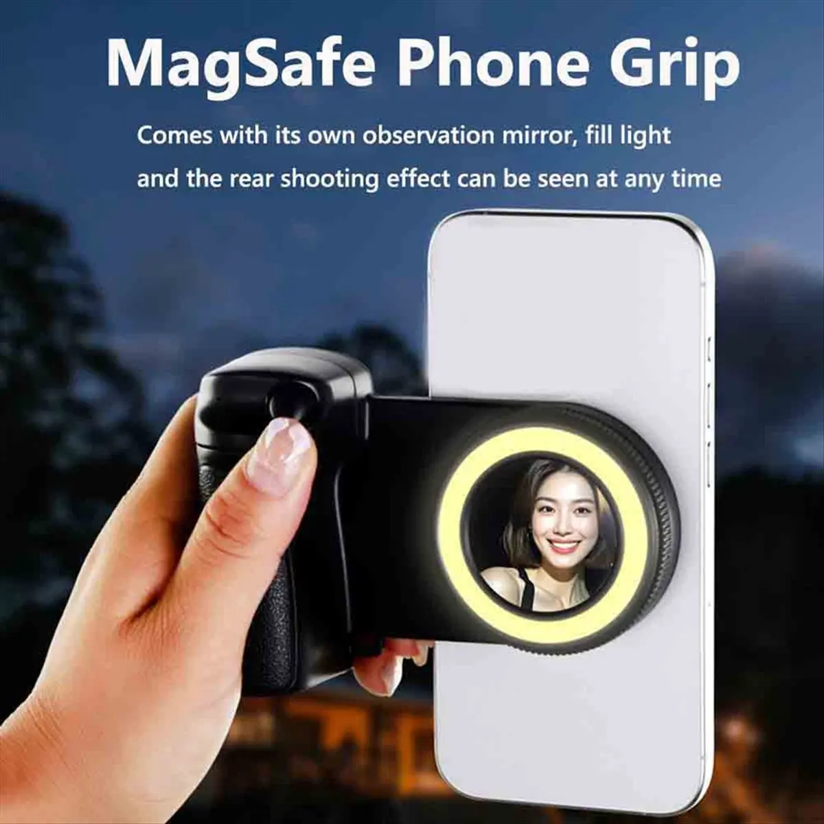 2026 جديد + حامل هاتف بلوتوث مقبض الكاميرا قبضة Selfie Stabilizer مع ملء الضوء ل 16 15 14 أندرويد #6