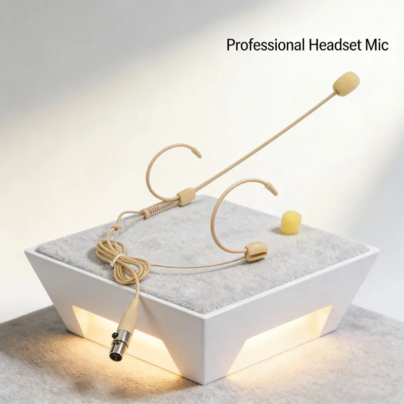 Super-Carodiode Microphone Hyper-directional Mic Noise Isolating for Shure Sennheiser AKG MiPro 4Pin 3Pin XLR 3.5mm Head Wearing - view 5