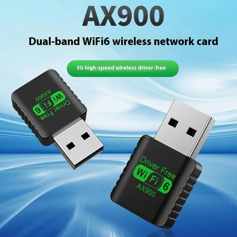 ดองเกิล 2in1 1 ชิ้น แบบ Dual Band 2.4G 5GHz USB WiFi 6 เครือข่ายไร้สาย Wlan Receiver ไดรเวอร์ฟรี 900Mbps USB WiFi Bluetooth Adapter