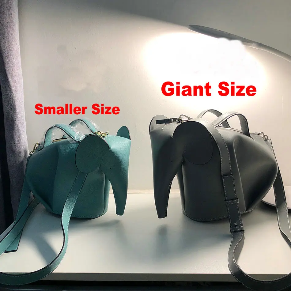 Personalized Smaller Size Giant Elephant Purse TF Blue Color Napping Genuine Crossbody Tote Birthday Gift for Women Wedding