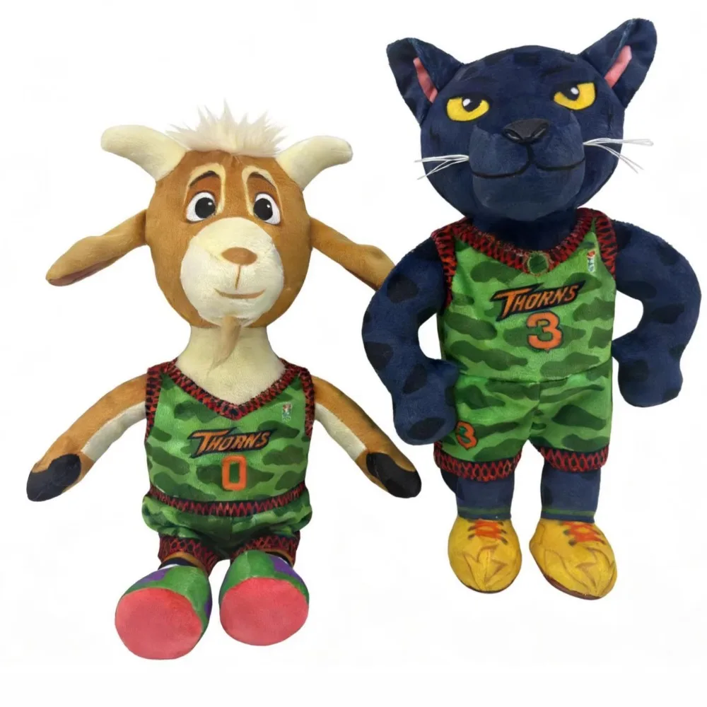 

Забавная плюшевая игрушка-козел-пантера, мягкая игрушка по мотивам фильма, в спортивной форме, плюшевая кукла, подарок, декор, коллекционный предмет