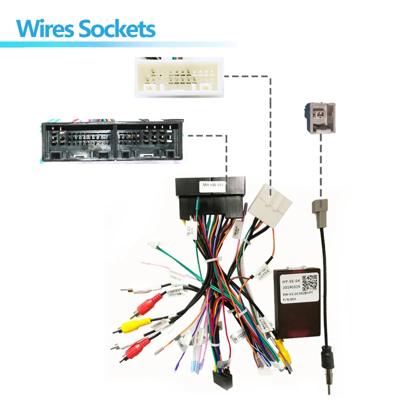 راديو السيارة سلك تسخير محول الطاقة Canbus لشركة هيونداي سانتا في سانتا في سانتا في IX45 16pin أندرويد ستيريو فيديو GPS كابلات الموصلات #2