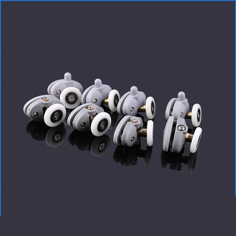 4pcs-8pcs/set New Oval 23mm 25mm ABS Nylon Single Pop Up Pulley Runner Wheel Shower Cabin Sliding Glass Door Rollers Hardware