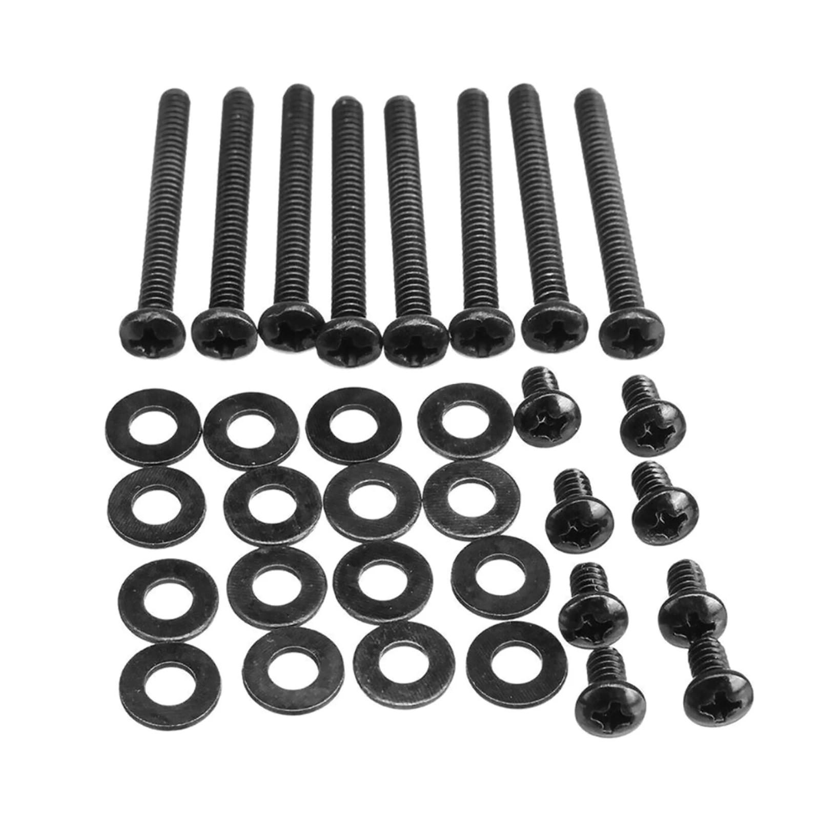 8Pcs Long Screws + 8Pcs Short Screws + 16Pcs Pads Water-Cooler Radiator Fitting Screws Fan Mounting Screw Kit For Corsair Hydro