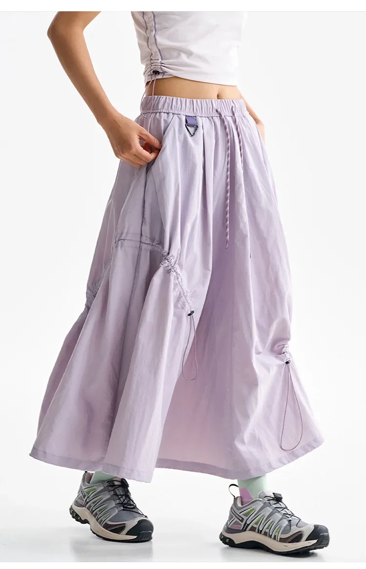 Multifunktionale Tech-Hose für Damen mit wandelbarem Saum, Tragegriff hinten, leicht, wasserabweisend, für Stadt und Outdoor, elastischer Bund. – Detail 12