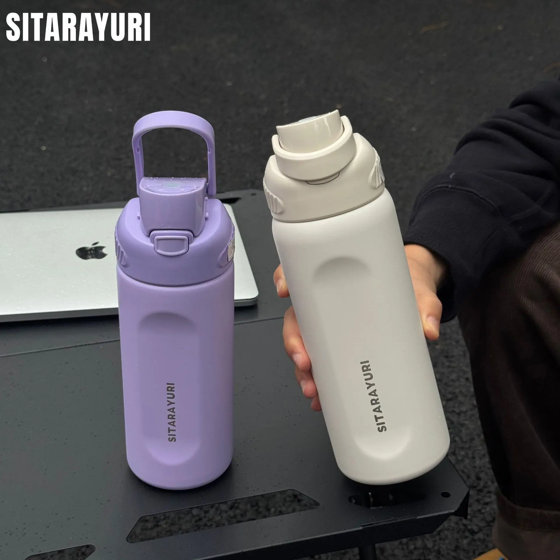 New 304 Stainless Steel Fruit Cup Portable Sports Kettle Large Capacity Portable Bouncing Thermos Cup