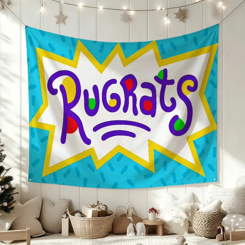 Anime R-RUGRATS-S Cute Flag Polyester Banner Flags For Party Club Outdoor Interior Wall Paper Decoration Banner Fans Gift