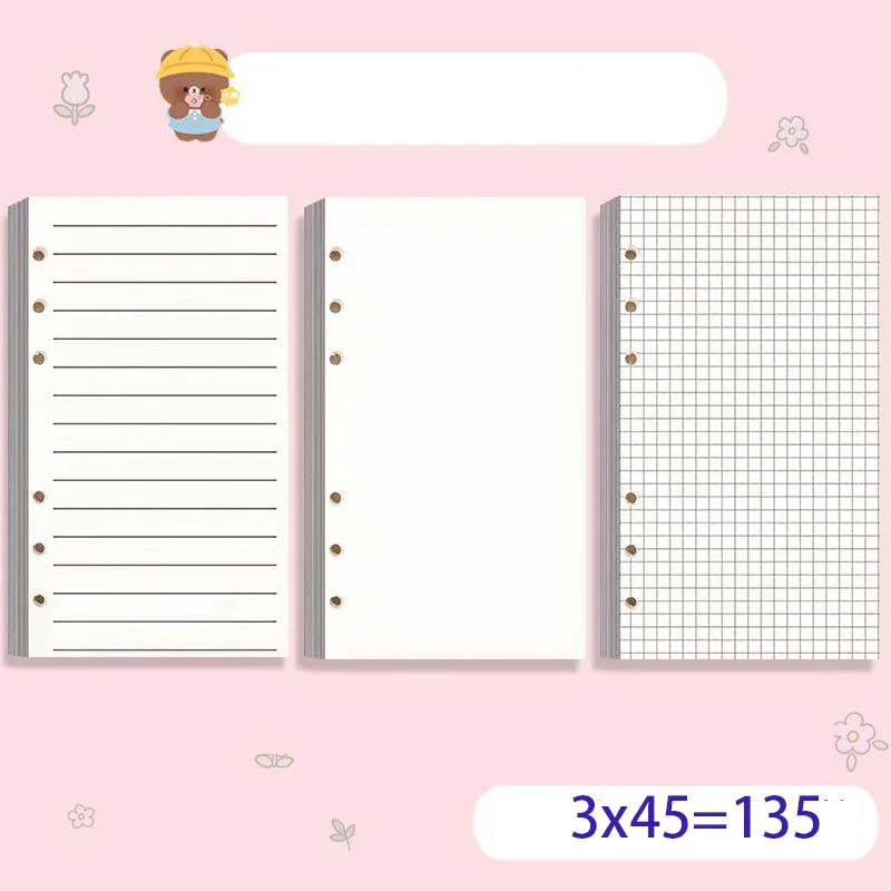 Sanrio Pochacco Loose Leaf Binder Notebook Cute Cartoon White Dog PU Cover Grid Line Blank Pages School Office Stationery Gift view 4