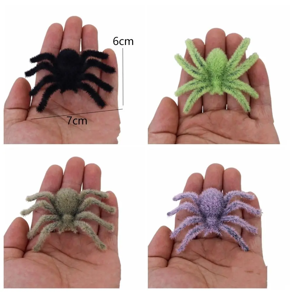 عطلة ديكور مضحك هالوين أفخم العنكبوت 3D واقعية يتدفقون العنكبوت الأسود الكرتون الاصطناعي العنكبوت حزب الدعامة