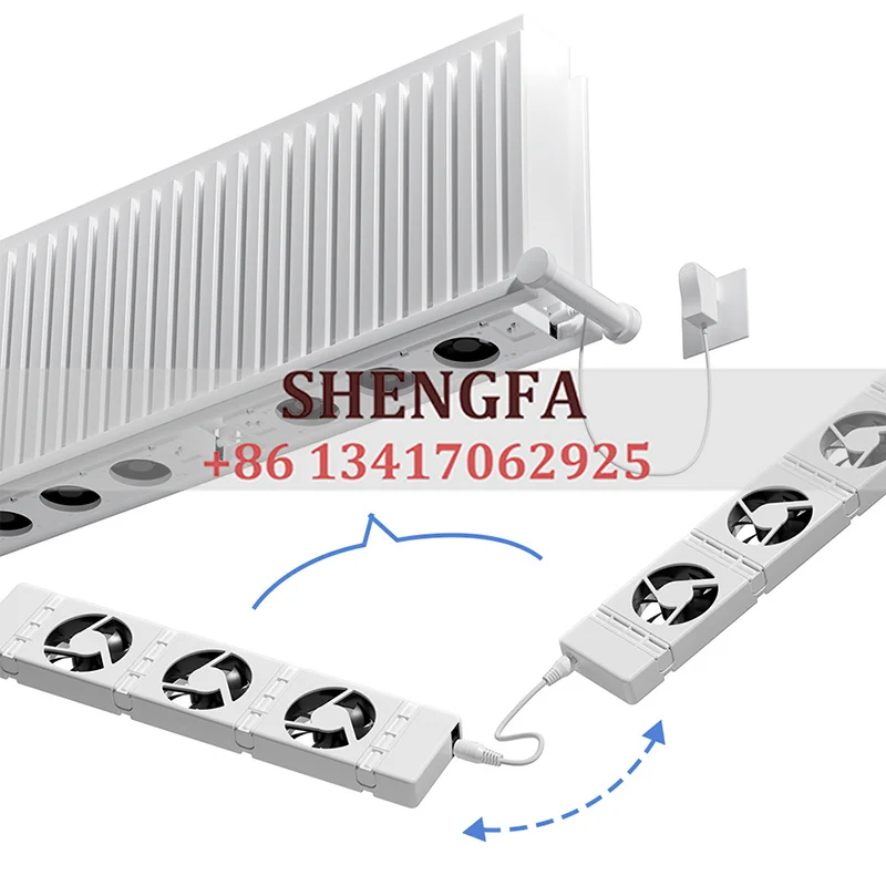 Radiator Fan with Control Sensor - Duo Set (2X) Heating Fan Heat Pump Suitable - Multiple Speeds - Whisper Quiet