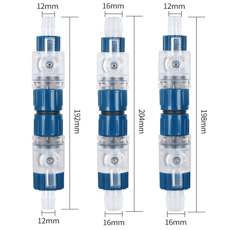 Aquarium quick connect water pipe water flow controller fish tank filter barrel quick connect connector 12/16mm reducer adapter