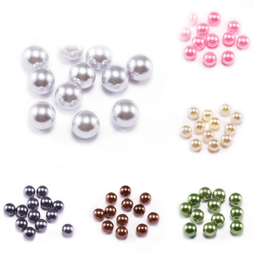 50-400Pcs 3-14mm No Hole Round Plastic Acrylic ABS Lmitation Pearl Beads Charm Loose Beads Counter Jewelry Findings Making