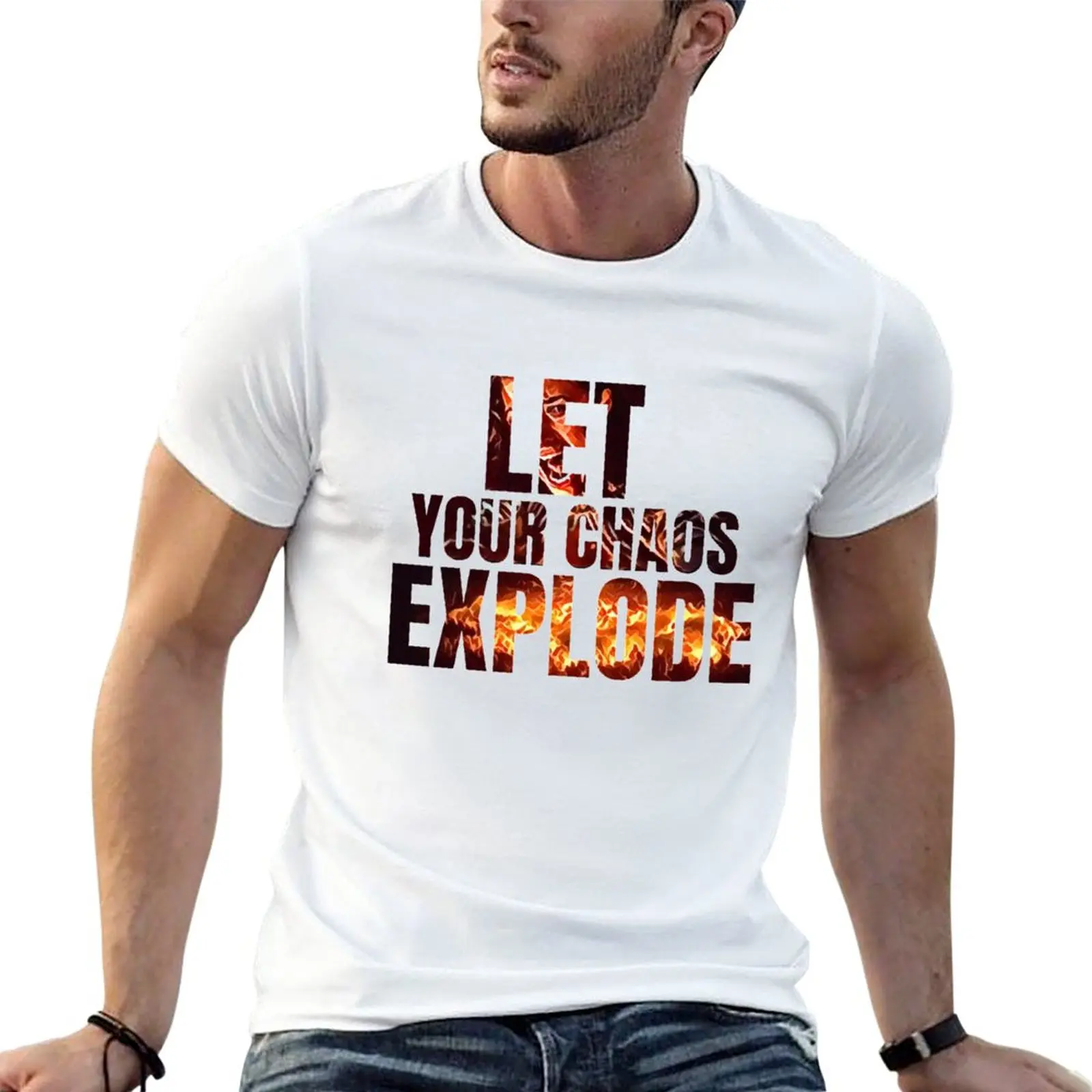 

New Let Your Chaos Explode - Yen - Typography T-Shirt black t shirts quick drying shirt T-shirt short mens white t shirts