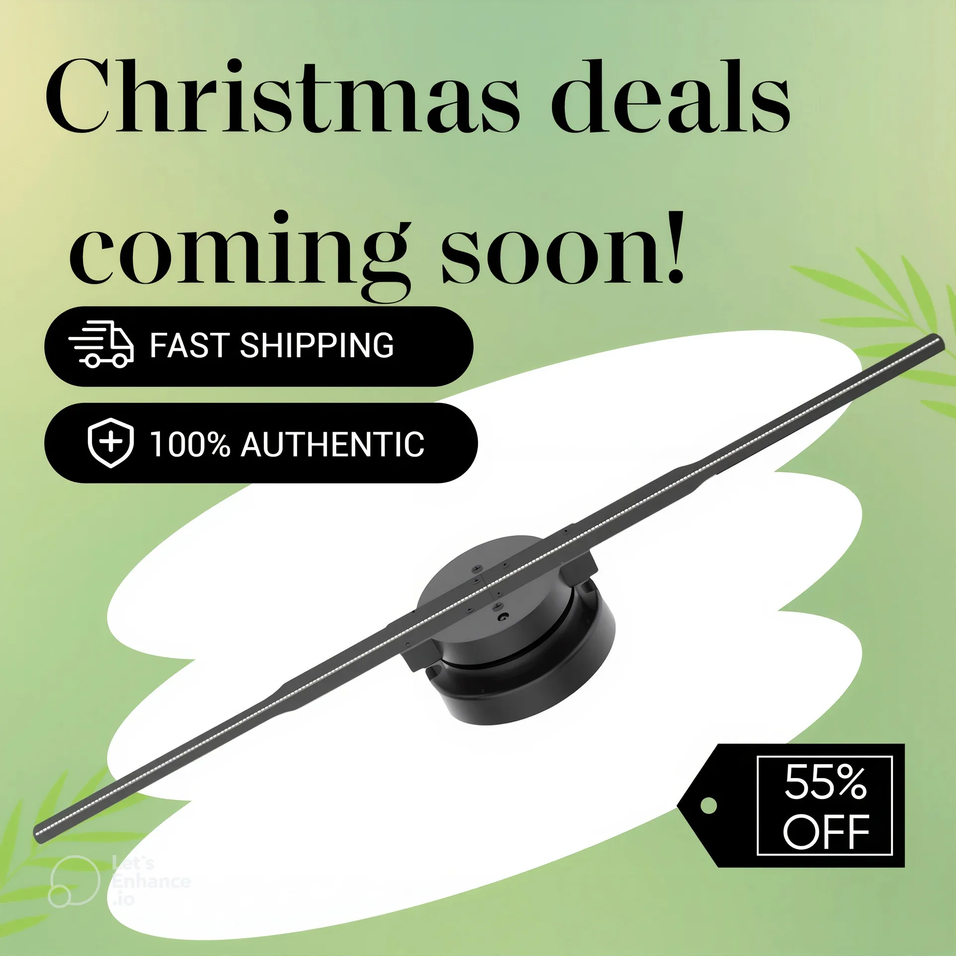 

3D holographic projector, advertising light, 16.5-inch 3D holographic LED fan display, free software, 244 LEDs, 8GB memory card