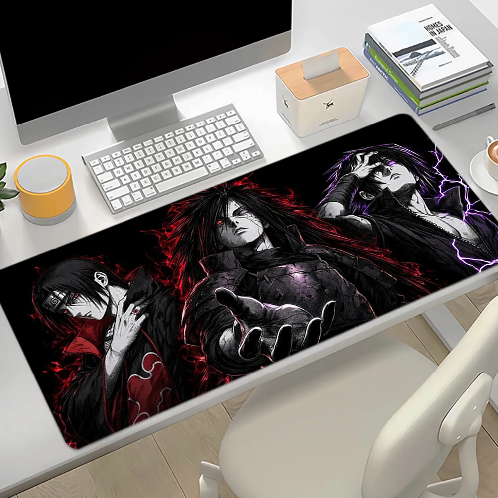 Mousepad Laptop Office Mouse Pad Accessories PC Keyboard Pad Rubber Non-slip Mat N-Naruto Uchiha Madara Mouse Mat Large Desk Mat