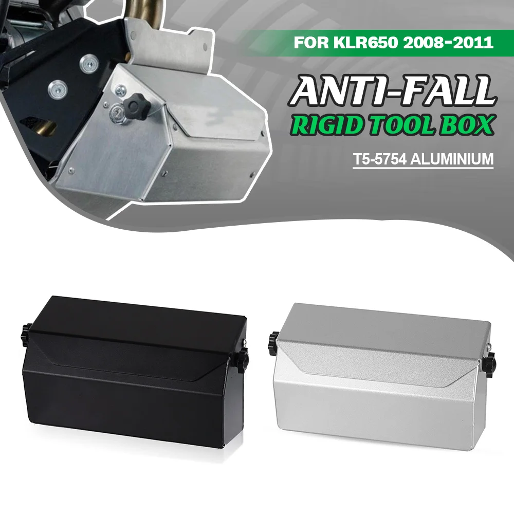 Multifunctional Tools Box Waterproof Hard Case Storage Boxes Anti-fall Anti-fall Rigid Tool Box For Kawasaki KLR650 2008-2011