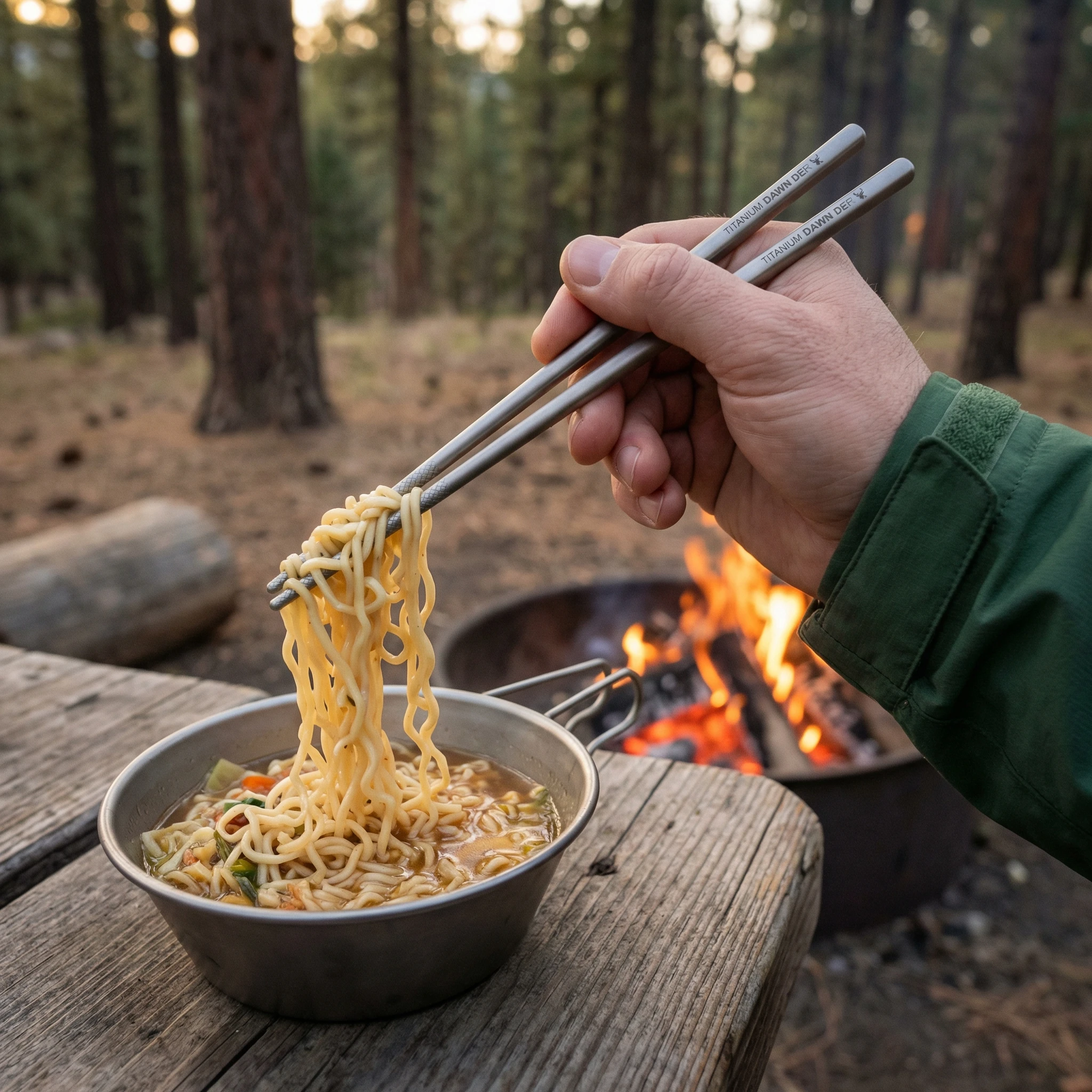 Pure Titanium Chopsticks 19cm  - Camping Cooking Kit Box ulasan dan harga