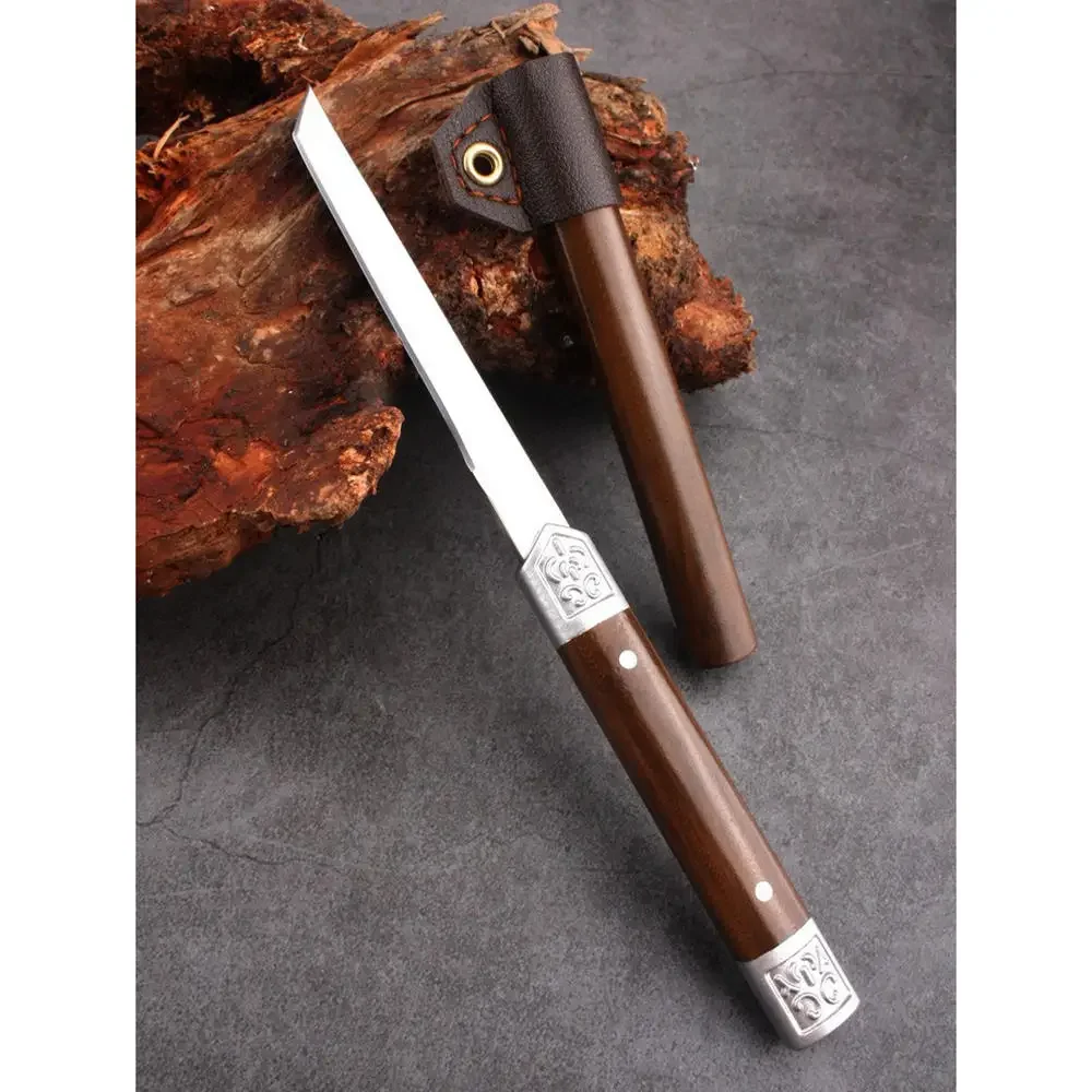 All-Steel Bully Stick Fruit Knife Tea Home Steak Knife Outdoor Camping Tool Knife Steak Camping Tool