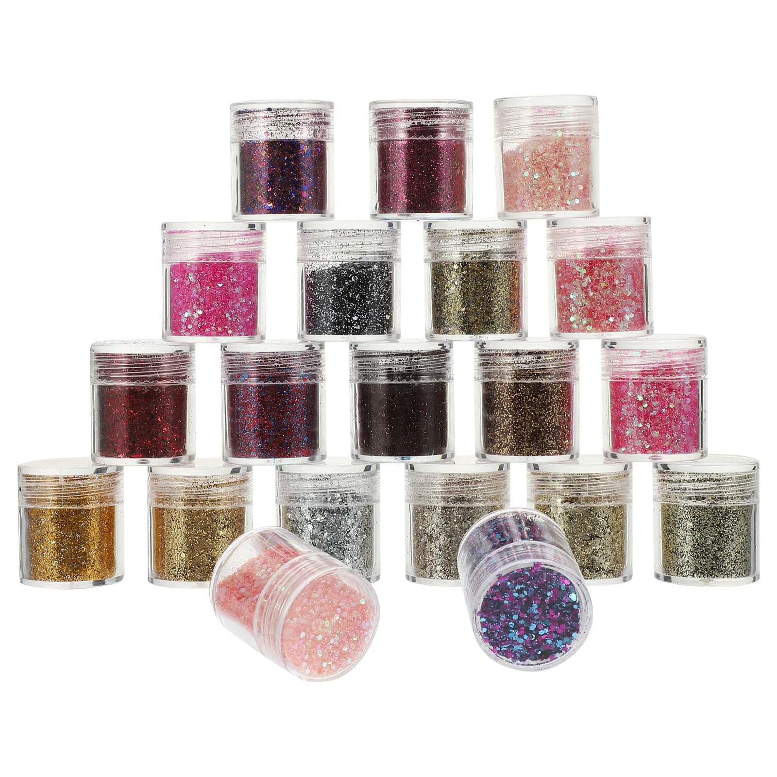 

20 Bottles Glitter Sequin Set Nails Art DIY Sequins Decor Fine for Supplies Makeup Decors Loose Flakes Manicure