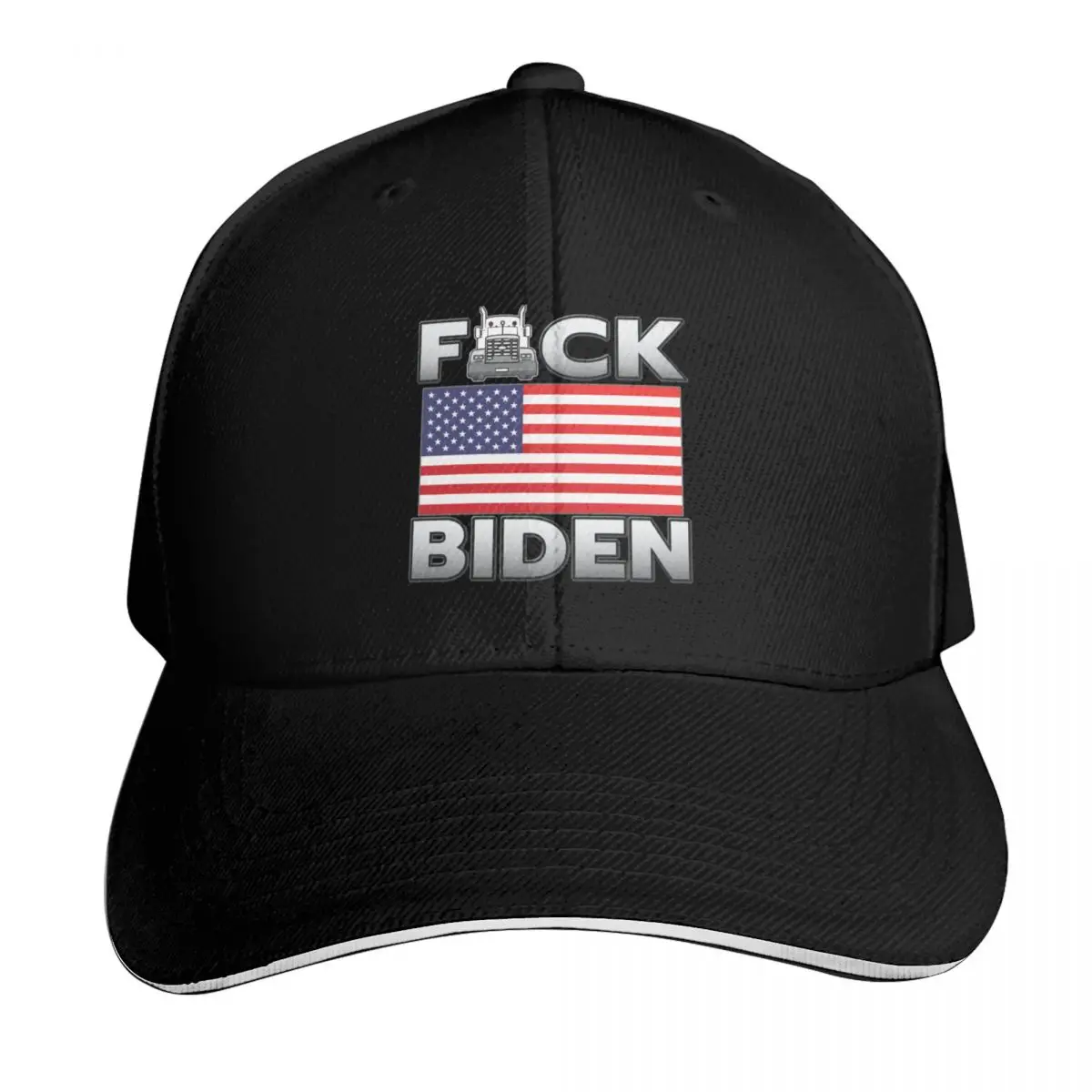 F-CK BIDENFREEDOM CONVOY - TRUCKERS FOR FREEDOM - USA FREEDOM CONVOY 2022 TRUCKERS GRAY LETTERS Baseball Cap